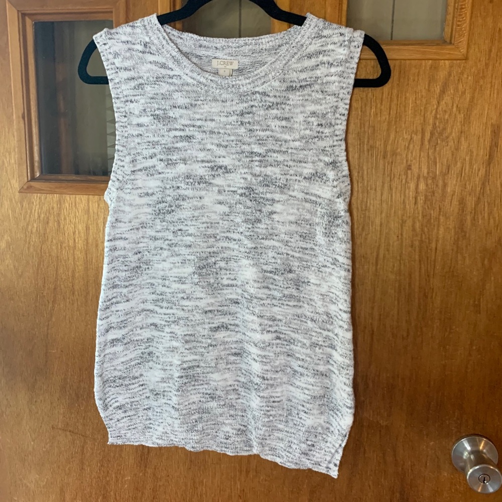 J. Crew Factory Space Dye Sweater Tank Top Size Small Gray